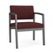 Lesro Lenox Steel Wide Guest Chair Metal Frame, Charcoal, RF Nebbiolo Upholstery LS1201 - alternate 1